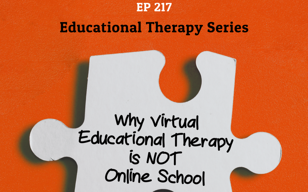 217: Why Virtual Educational Therapy is NOT Online School (Educational Therapy Series)
